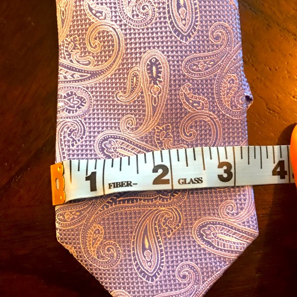 Michael Kors Light Blue Paisley Necktie - Picture 4 of 4
